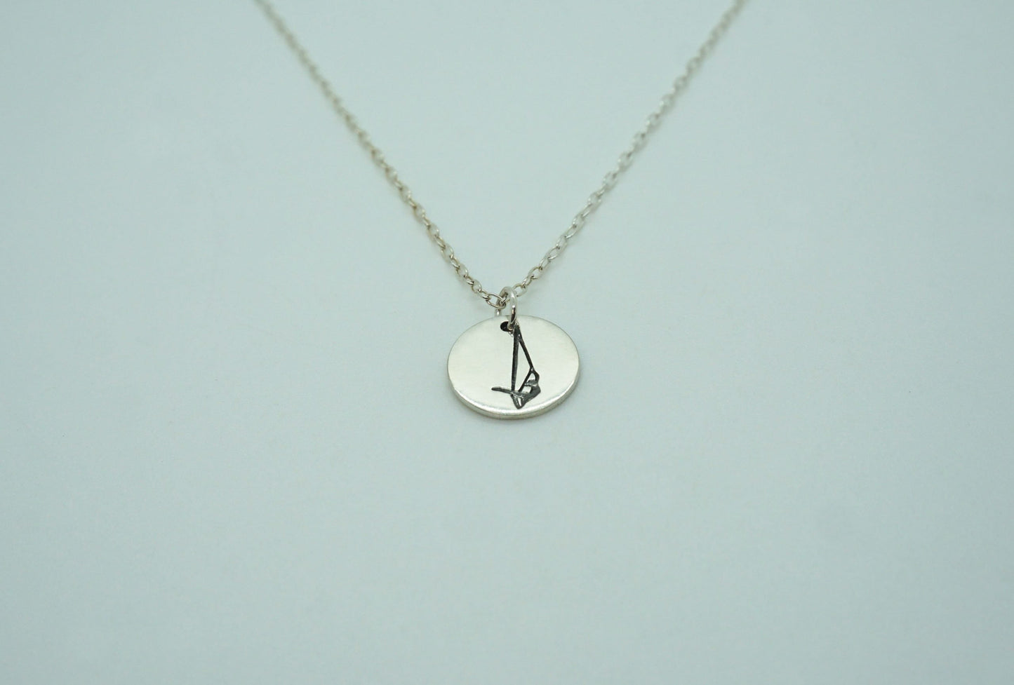 Silver Aerial Sling Trapeze Necklace