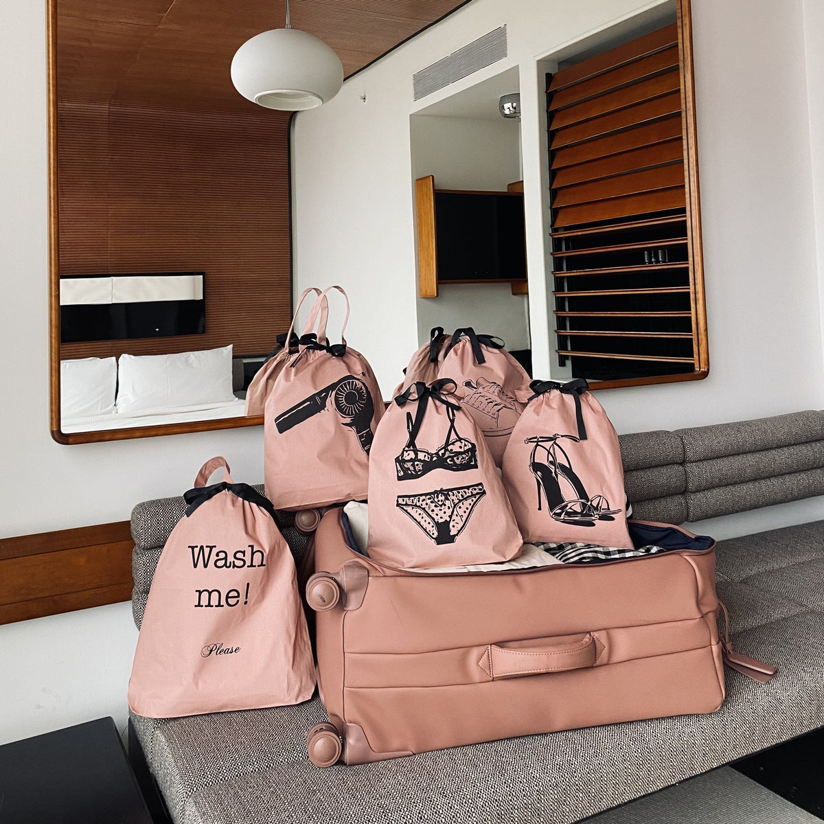 Hair Dryer Travel Bag – Pink/Blush