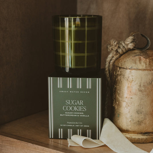 Sugar Cookies Soy Candle - Boxed Tinted Glass Jar - 12 oz