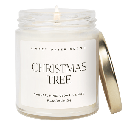 Christmas Tree Soy Candle - Clear Jar - 9 oz