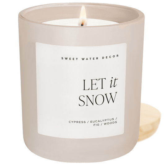 Let It Snow Soy Candle - Tan Matte Jar - 15 oz