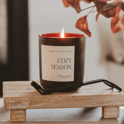 Cozy Season Soy Candle - Brown Matte Jar - 15 oz