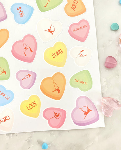 valentine's day aerial stickers