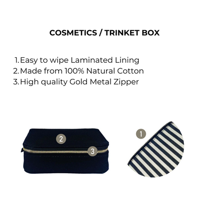 Large Cosmetics/Trinket Box – Black