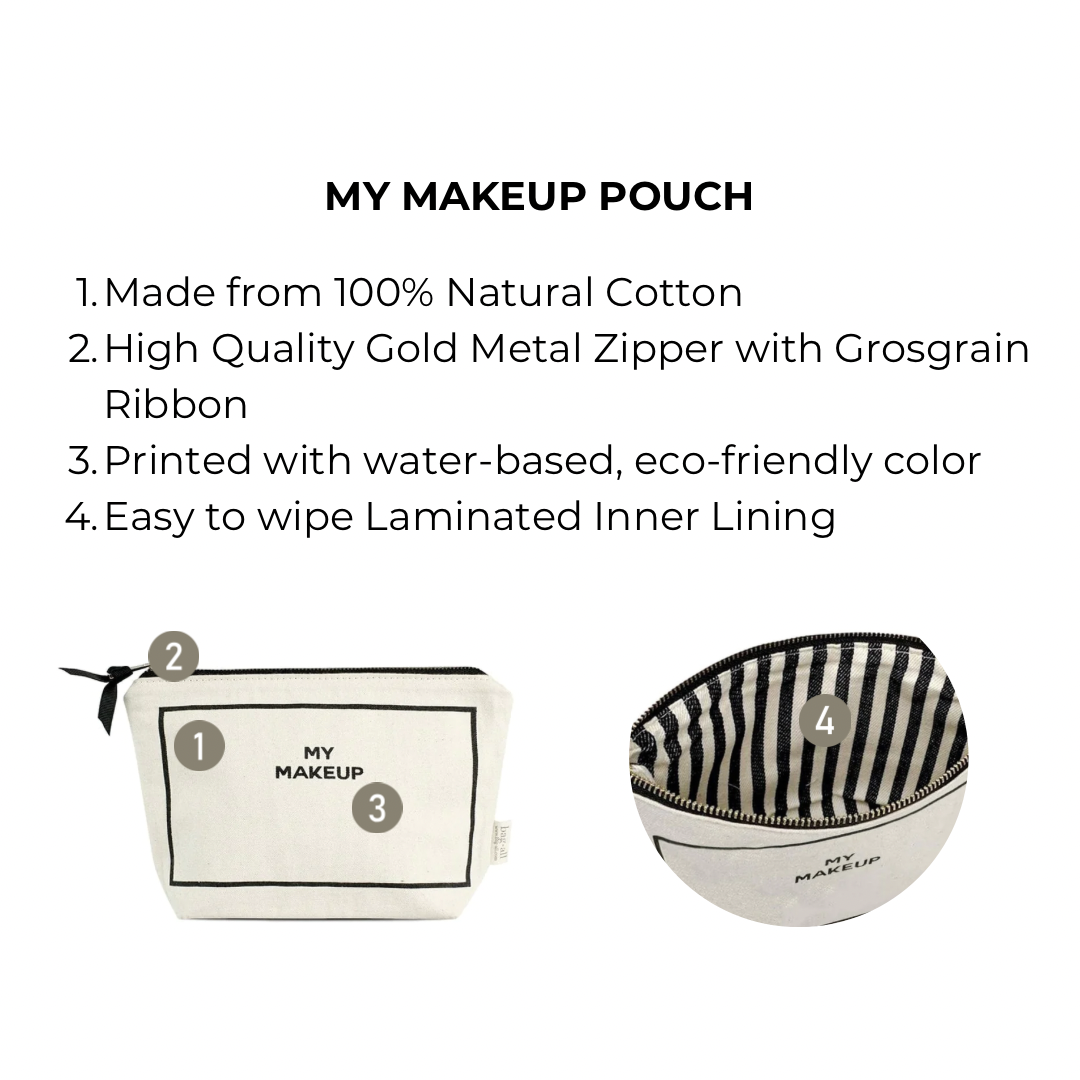 My Makeup Pouch, Coated Lining – Cream