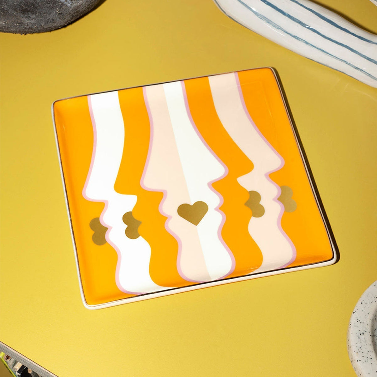 OCTAEVO Beso Ceramic Tray - Orange