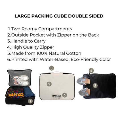 Large Packing Cube, Double Sided – Cream