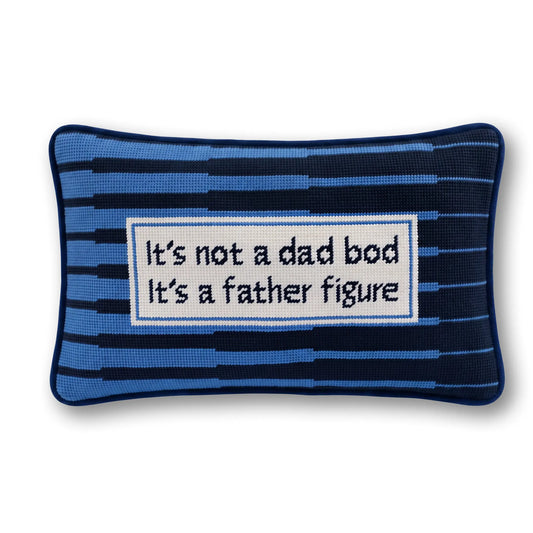 Father Figure Needlepoint Pillow