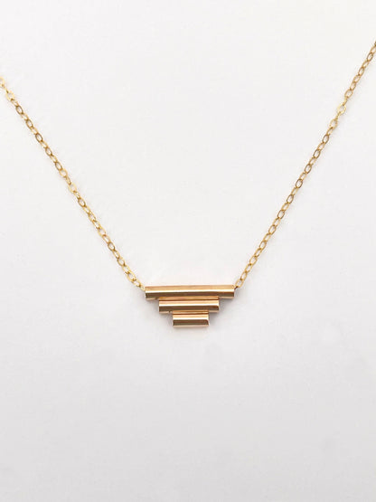 Gold Art Deco Pendant Necklace