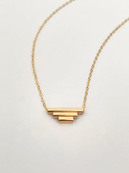 Gold Art Deco Pendant Necklace