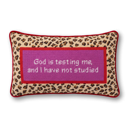 God Testing Me Needlepoint Pillow