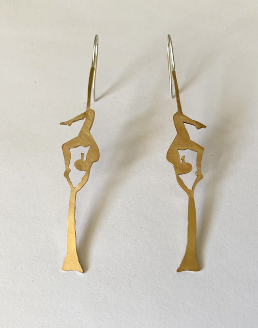 aerial silks earrings jewelry gold