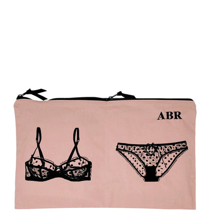 Double Lingerie Packing Pouch – Pink/Blush
