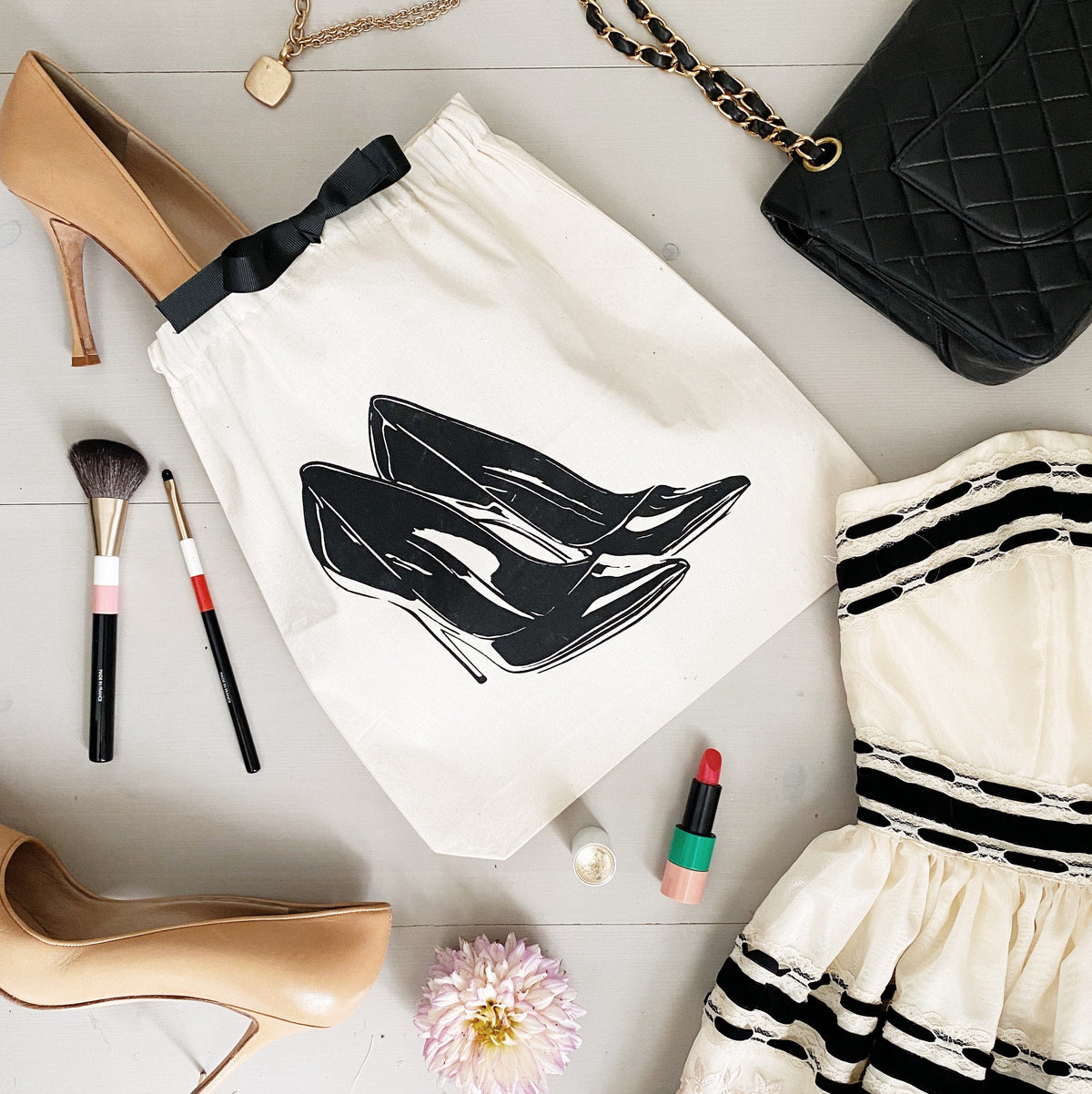 High Heel Pumps Shoe Bag – Cream