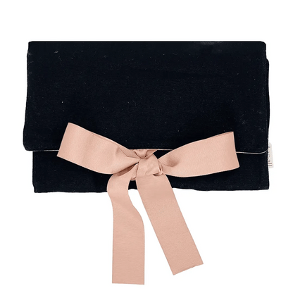Large Jewelry Roll, Travel Pouch – Black