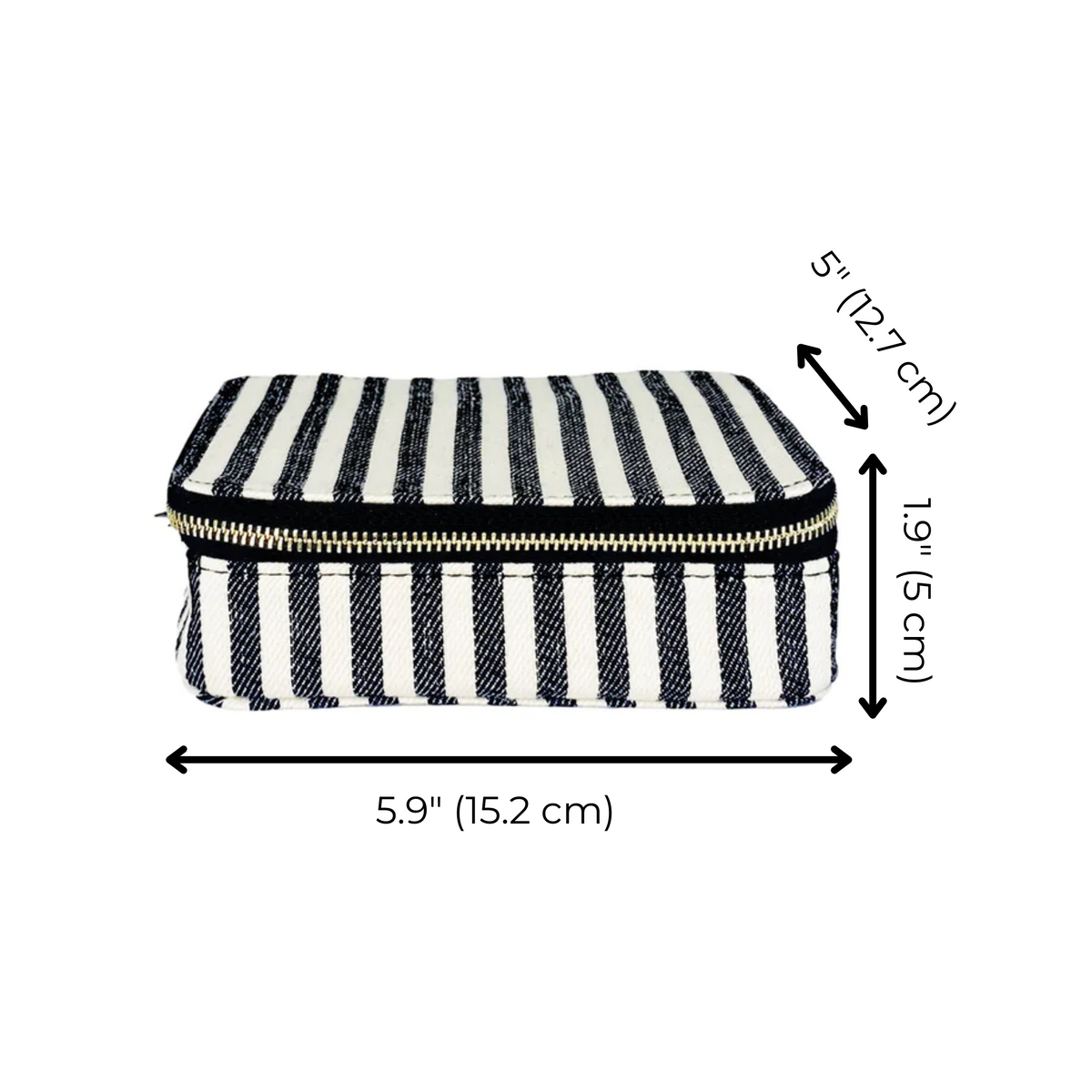 Large Pill Travel Case with Individual Daily Pill Organizer – Striped