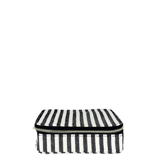 Large Pill Travel Case with Individual Daily Pill Organizer – Striped