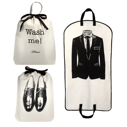 Men's Travel Set 3-pack, Cream