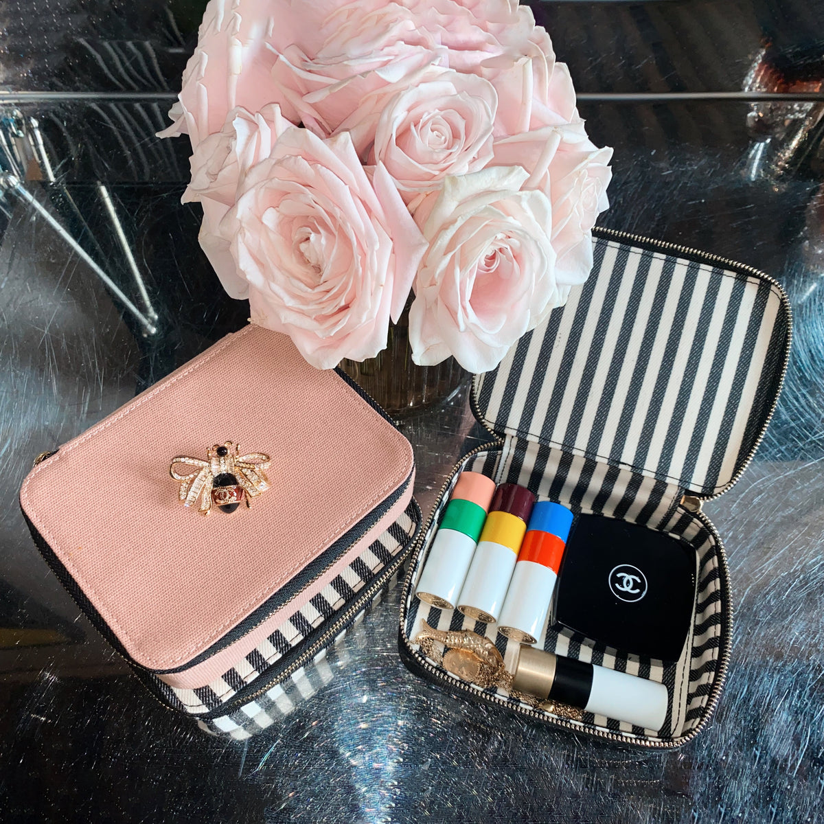 Large Cosmetics/Trinket Box – Pink/Blush