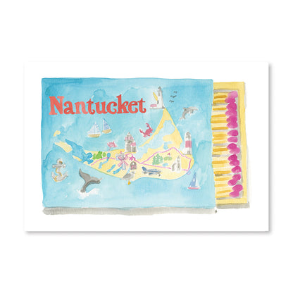 Nantucket Matchbook Art Print