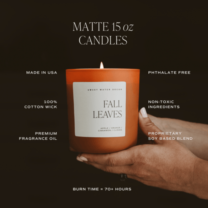 Spooky Season Soy Candle - Orange Matte Jar - 15 oz (Cozy Season)