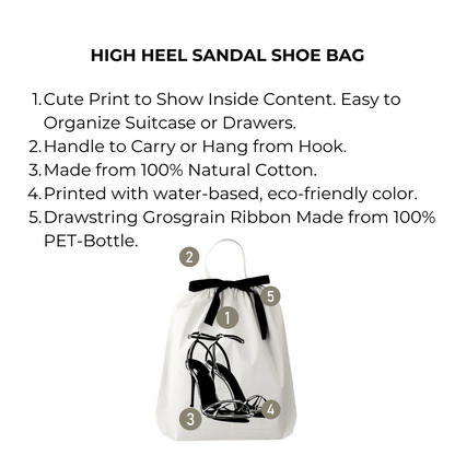 High Heel Sandal Shoe Bag – Cream