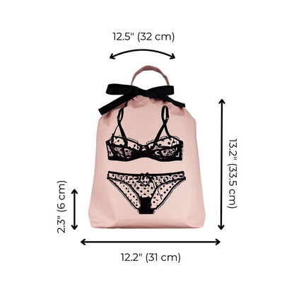 Polkadot Lingerie Travel Bag – Pink/Blush