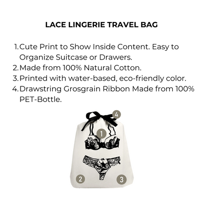 Lace Lingerie Travel Bag – Cream
