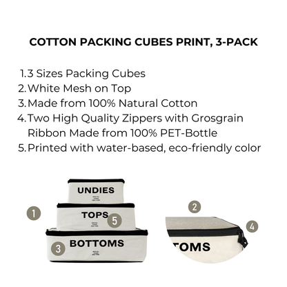 Best Packing Cubes, 3-pack – Cream