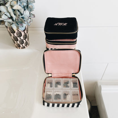 Weekly Pill Organizer Case – Small – Black