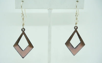 Pink earrings with topaz accent
