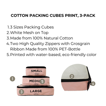Best Packing Cubes, 3-pack – Pink/Blush