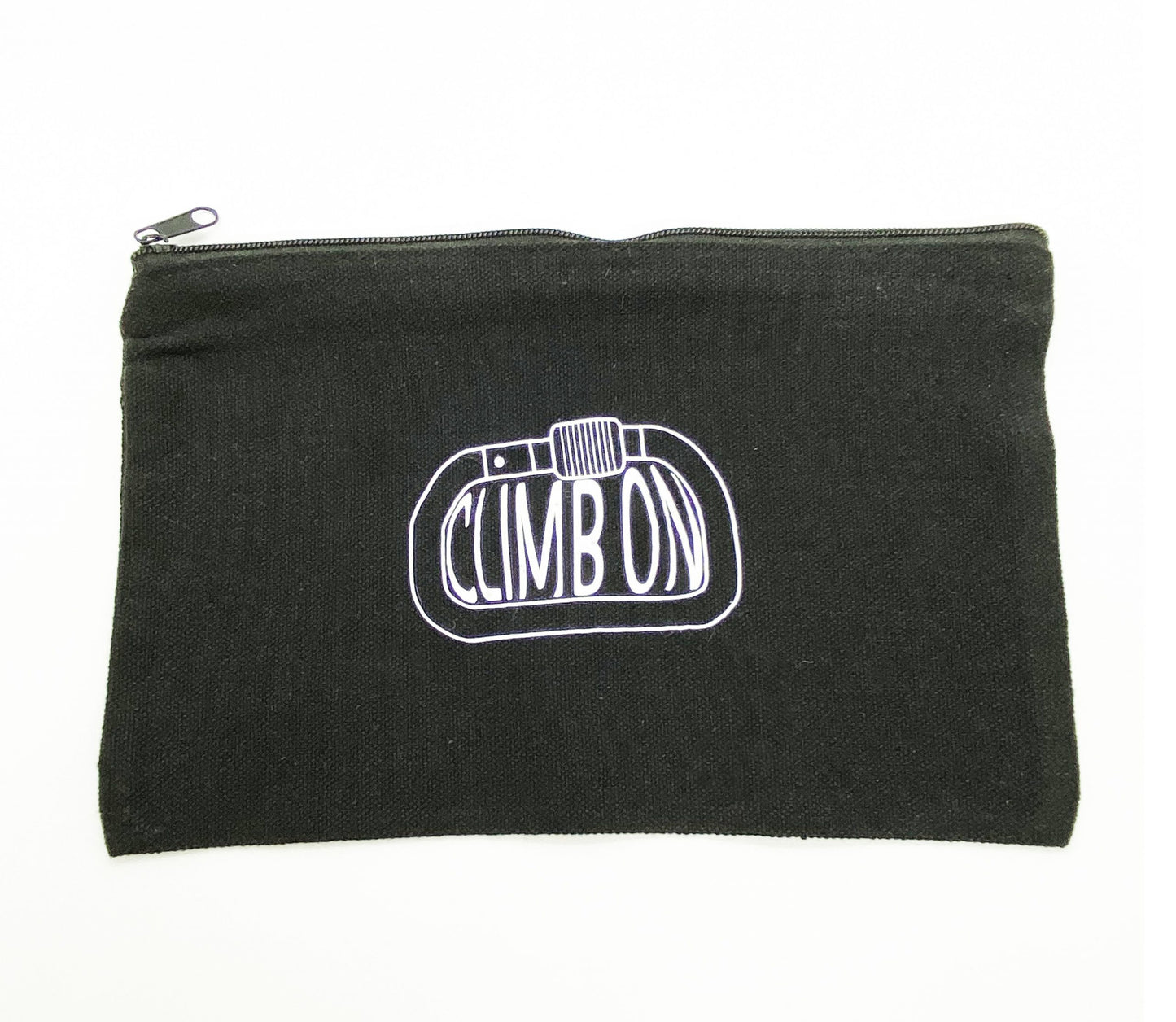Climb on carbiner makeup pouch