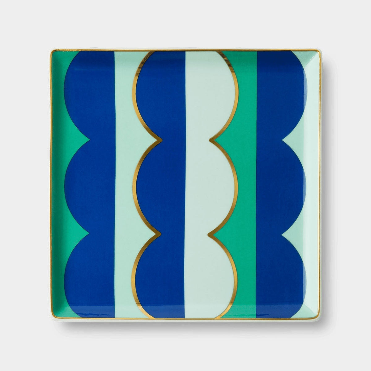 OCTAEVO Riviera Wave Ceramic Tray - Blue