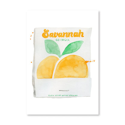 Savannah Matchbook Art Print