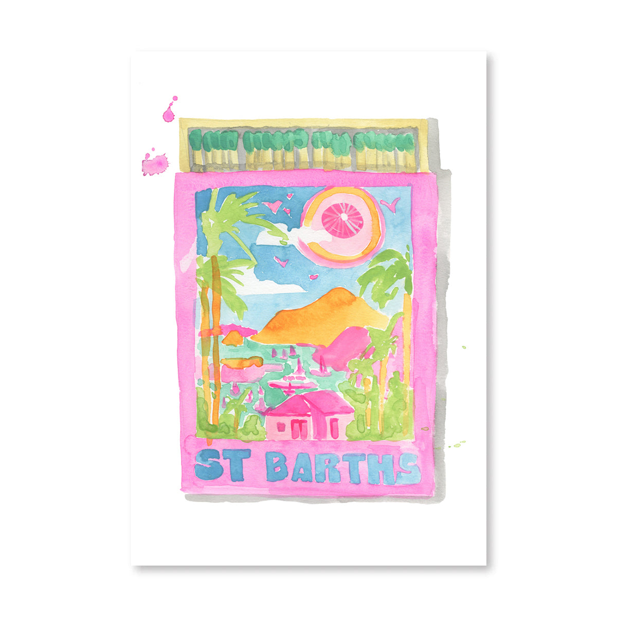 St. Barths Matchbook Art Print