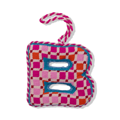 Needlepoint Monogram Ornament - B
