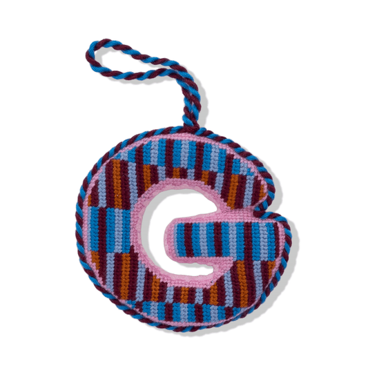 Needlepoint Monogram Ornament - G