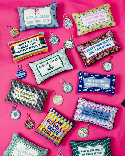Where the People Aren't Needlepoint Pillow