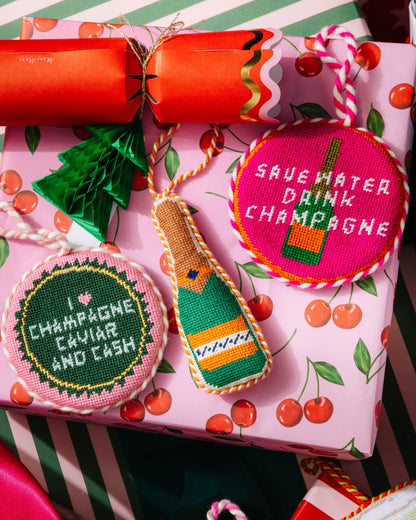 Needlepoint Ornament - Save Water