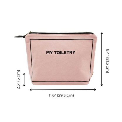 Toiletry Pouch with Coated Lining – Pink/Blush