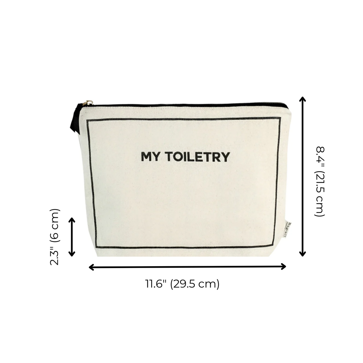 Toiletry Pouch with Coated Lining – Cream