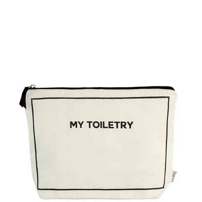 Toiletry Pouch with Coated Lining – Cream