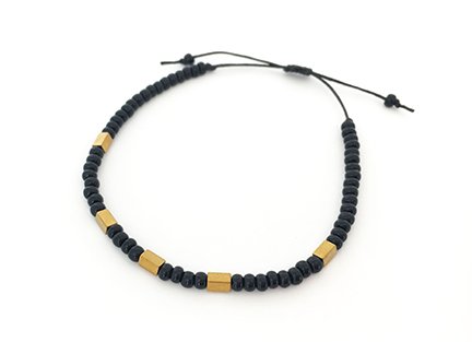 Black & Hematite Bracelet