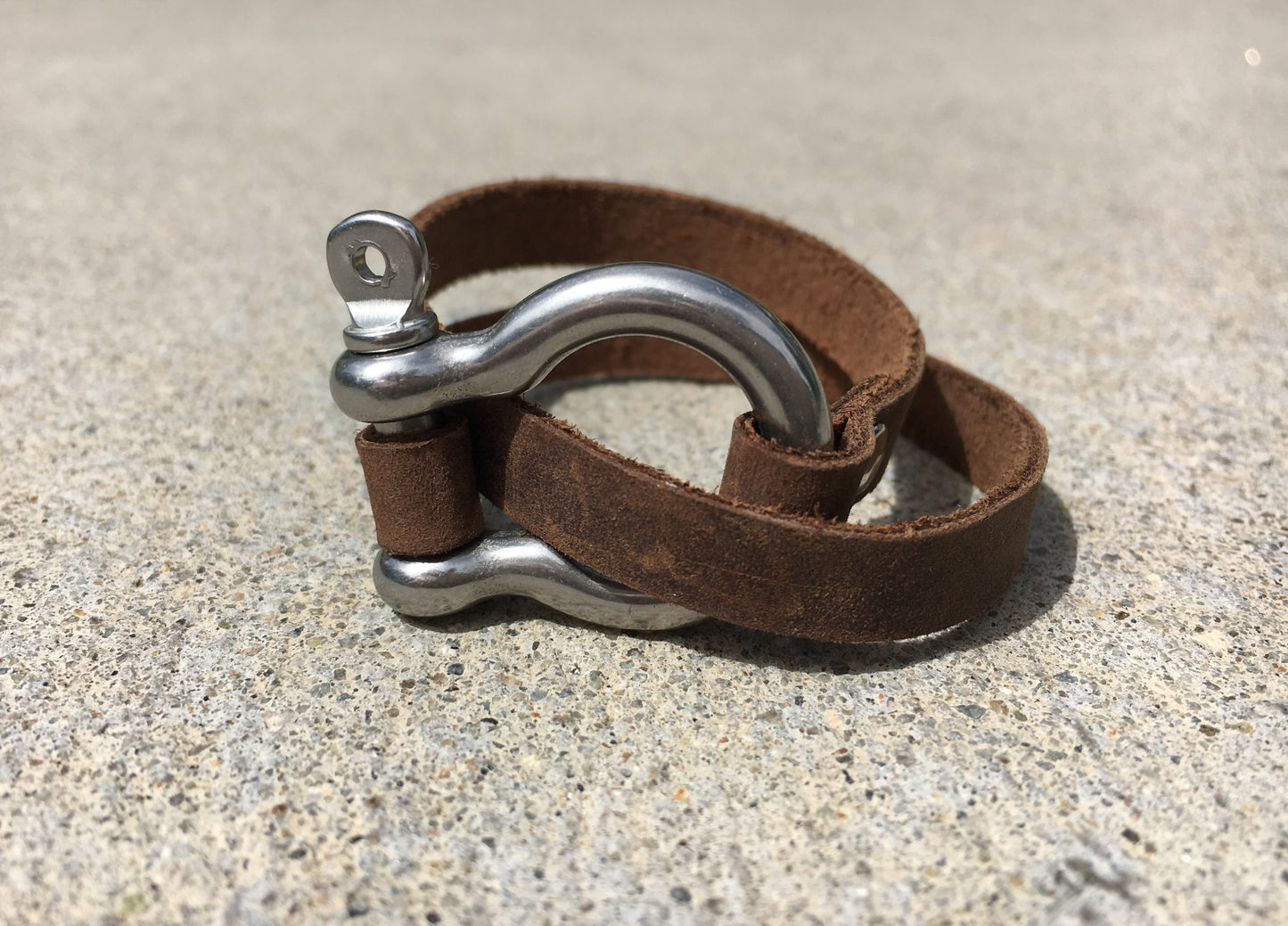 Leather Shackle Wrap Bracelet
