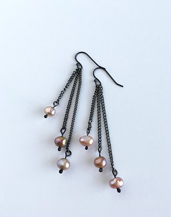 Pearl 3 Strand Earrings