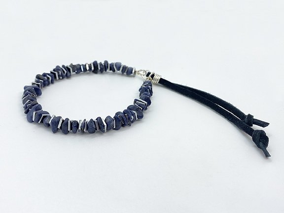 Sapphire Silver Adjustable Bracelet