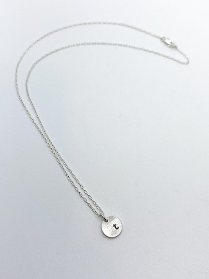 Personalized Silver Initial Disc Necklace
