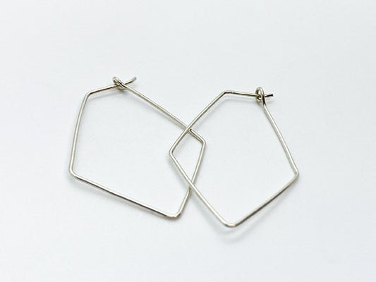delicate silver diamond hoop earrings