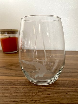 Aerial Trapeze Etched Glass